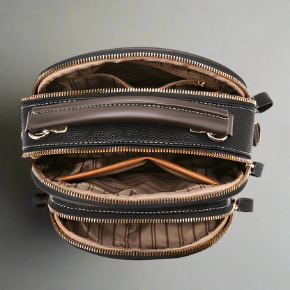 Women's Vintage Leather Crossbody Bag - Priselle
