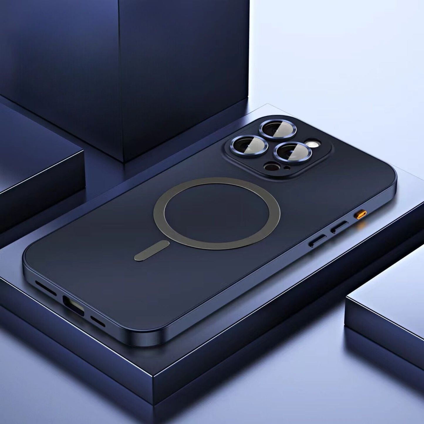 Funda para teléfono magnética metálica delgada protectora