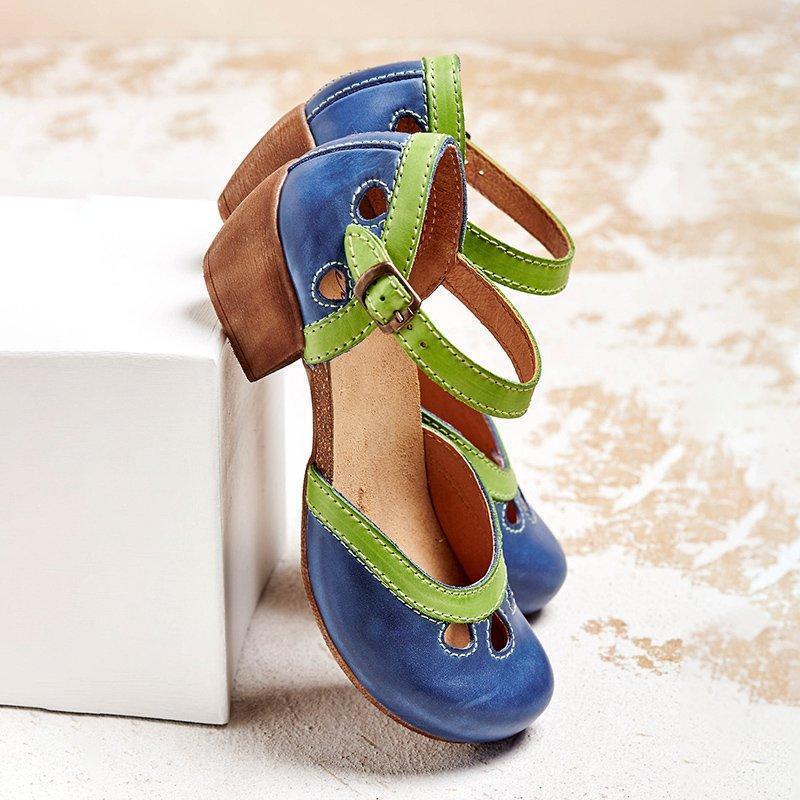 Celda – Sandalias cómodas de tacón bajo