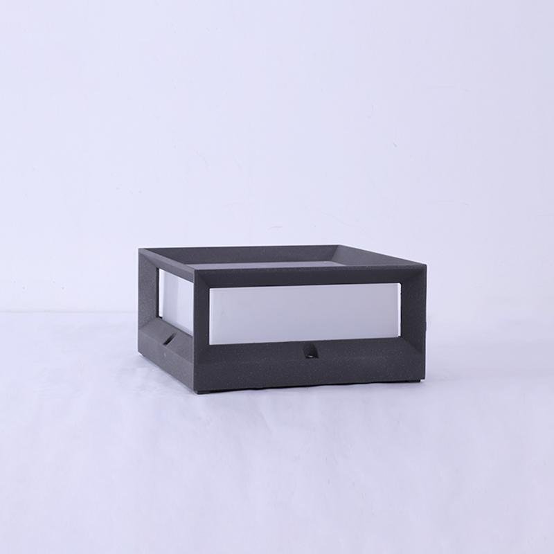 Luz de Poste Solar LED para Jardín de Aluminio Negro