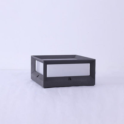 Luz de Poste Solar LED para Jardín de Aluminio Negro