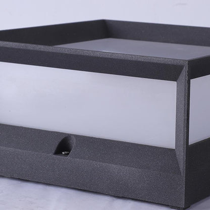 Luz de Poste Solar LED para Jardín de Aluminio Negro