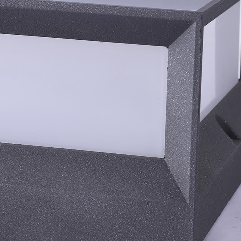 Luz de Poste Solar LED para Jardín de Aluminio Negro