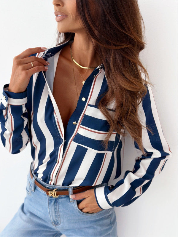 Monika | Blusa Elegante para Mujer con Estampado de Satén