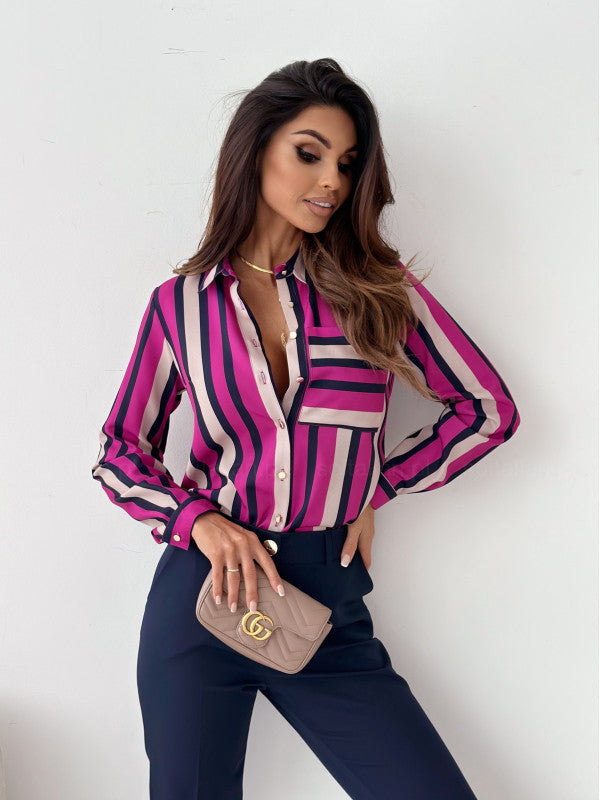 Monika | Blusa Elegante para Mujer con Estampado de Satén