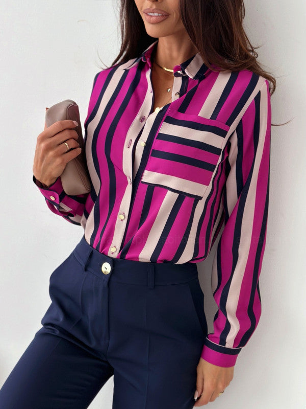 Monika | Blusa Elegante para Mujer con Estampado de Satén