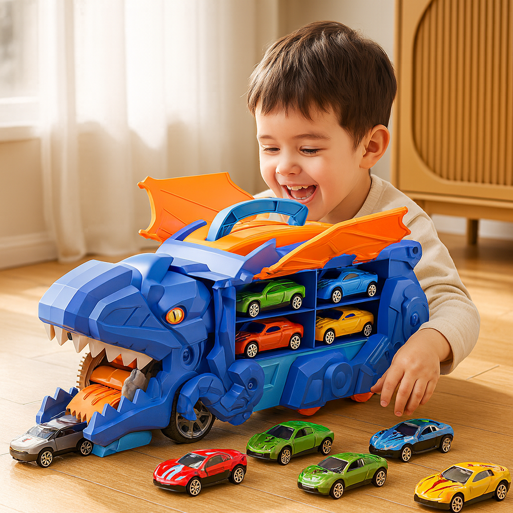Juego de Camión Transformable Dinosaurio Coche de Juguete