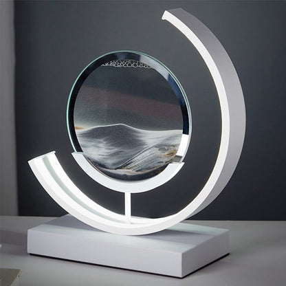 Lámpara de mesa moderna luz LED de arte de arena