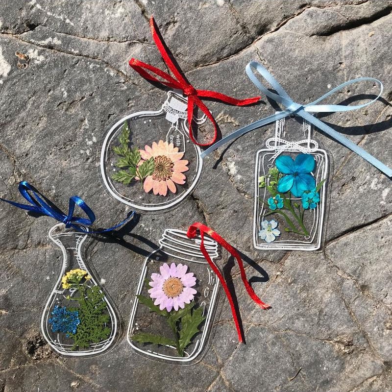 Conjunto de Marcadores de Flores Secas (15 + 15)