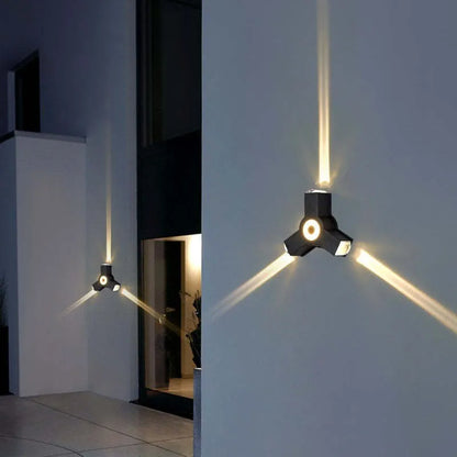 Lámpara de pared moderna de acrílico para exterior con luz LED