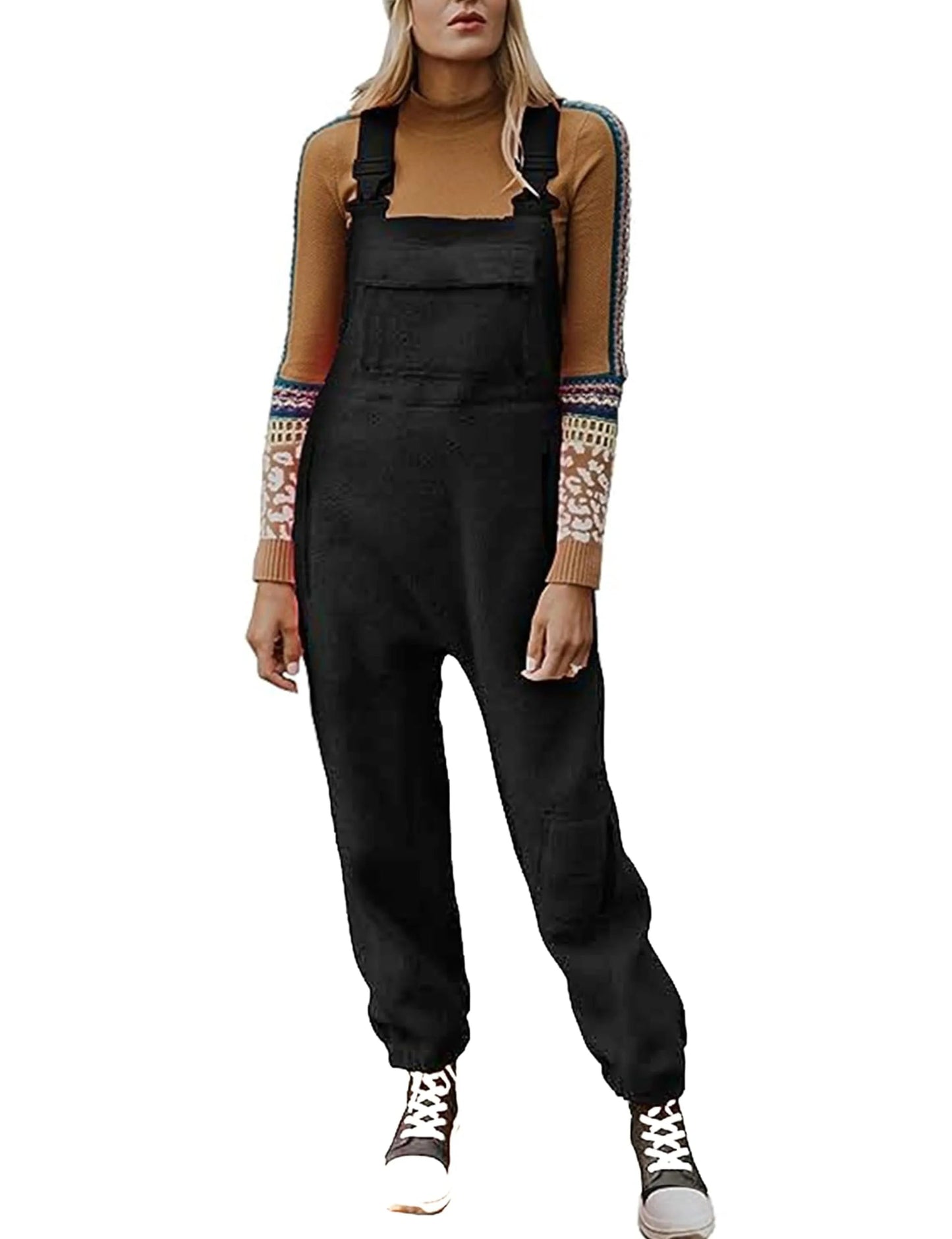 Women's Warm Overalls Loose Casual Jumpsuits