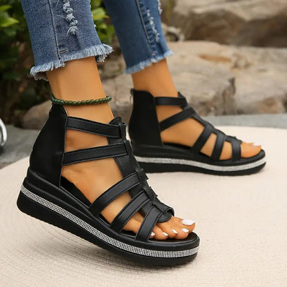 Eudora | Eleganti sandali con zeppa 