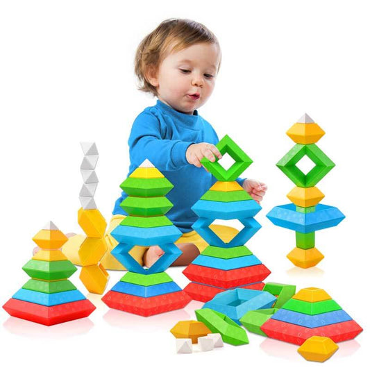Juguetes para bebés Conjunto educativo de bloques apilables