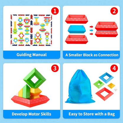 Juguetes para bebés Conjunto educativo de bloques apilables
