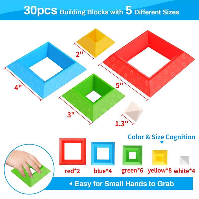 Juguetes para bebés Conjunto educativo de bloques apilables