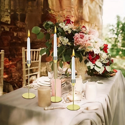 Candle Holders Gold Metal Modern Table Centrepiece