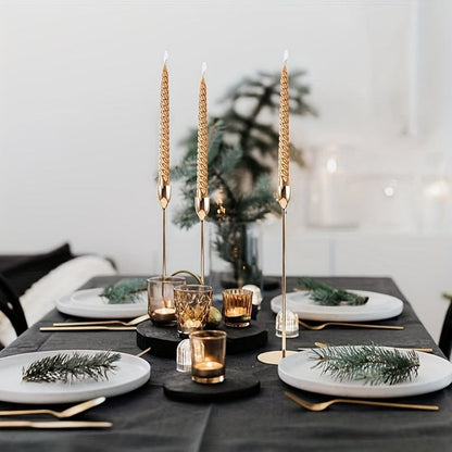 Candle Holders Gold Metal Modern Table Centrepiece