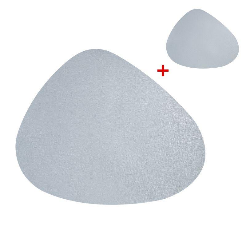 Juego de individual y posavasos de cuero de lujo