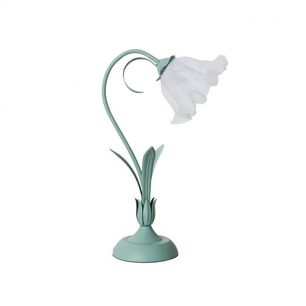 Table Lamp with Vintage Flower Design Base