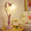 Table Lamp with Vintage Flower Design Base