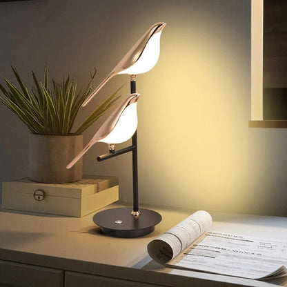 LED Table Lamp Modern Metal Bird Design