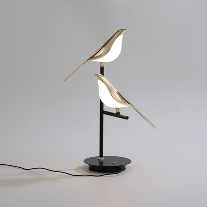 LED Table Lamp Modern Metal Bird Design