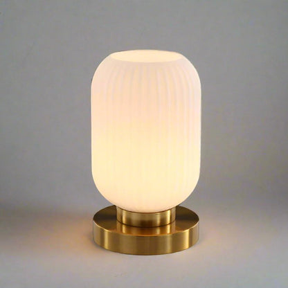 Lámpara de mesa moderna con pantalla de vidrio luz de noche