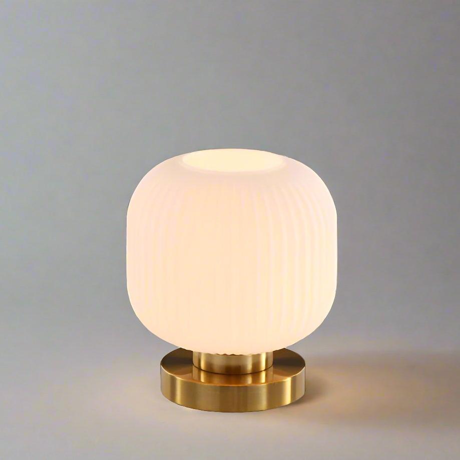 Lámpara de mesa moderna con pantalla de vidrio luz de noche