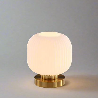 Lámpara de mesa moderna con pantalla de vidrio luz de noche
