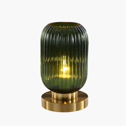 Lámpara de mesa moderna con pantalla de vidrio luz de noche