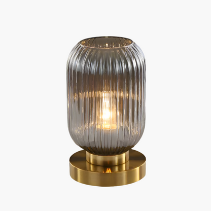 Lámpara de mesa moderna con pantalla de vidrio luz de noche