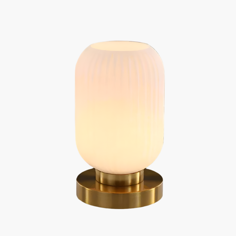 Lámpara de mesa moderna con pantalla de vidrio luz de noche