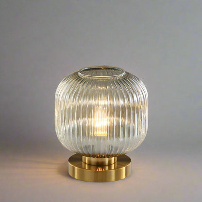 Lámpara de mesa moderna con pantalla de vidrio luz de noche