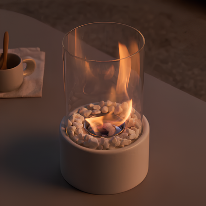 Lámpara de aceite de vidrio chimenea decorativa de mesa