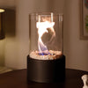 Lámpara de aceite de vidrio chimenea decorativa de mesa