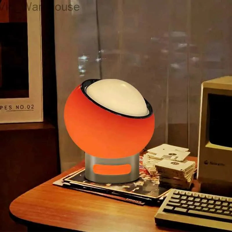 Glass Table Lamp with Modern Metal Base