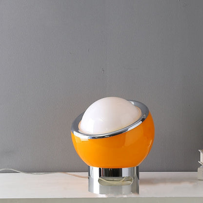 Glass Table Lamp with Modern Metal Base