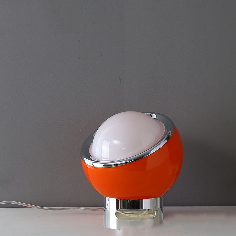 Glass Table Lamp with Modern Metal Base