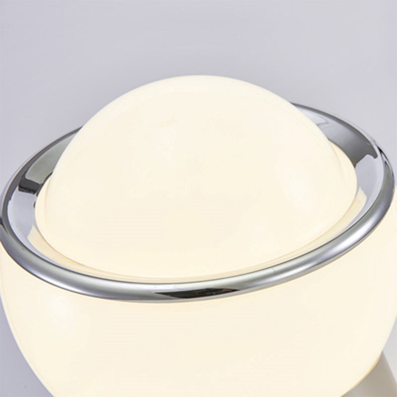 Glass Table Lamp with Modern Metal Base