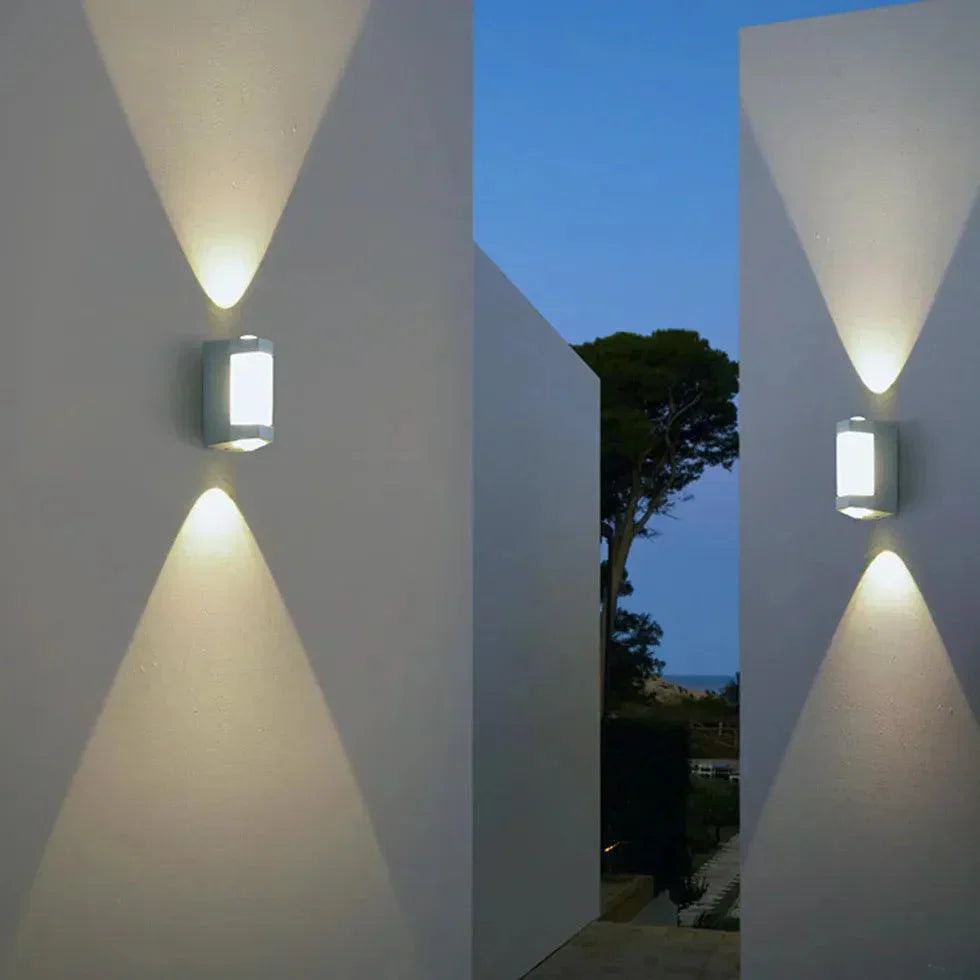 Lámpara de pared exterior impermeable de metal con LED