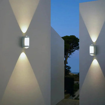 Lámpara de pared exterior impermeable de metal con LED