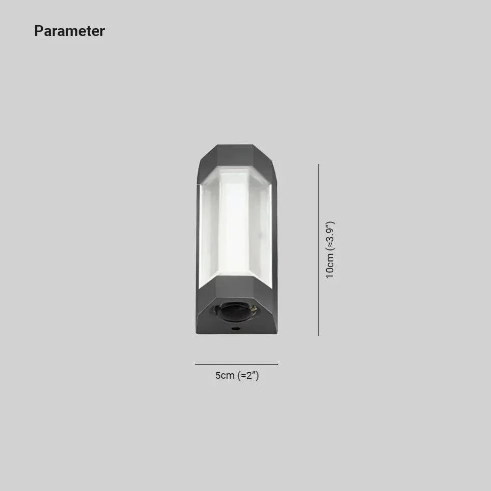 Lámpara de pared exterior impermeable de metal con LED