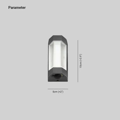 Lámpara de pared exterior impermeable de metal con LED