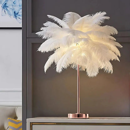 Lámpara de Mesa Moderna Feather Shade