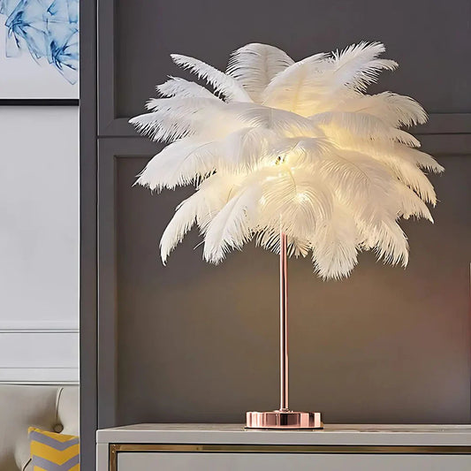 Lámpara de Mesa Moderna Feather Shade