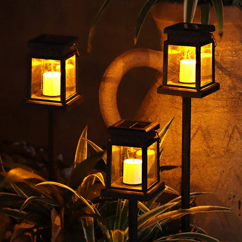 Faroles de exterior con iluminación LED solar