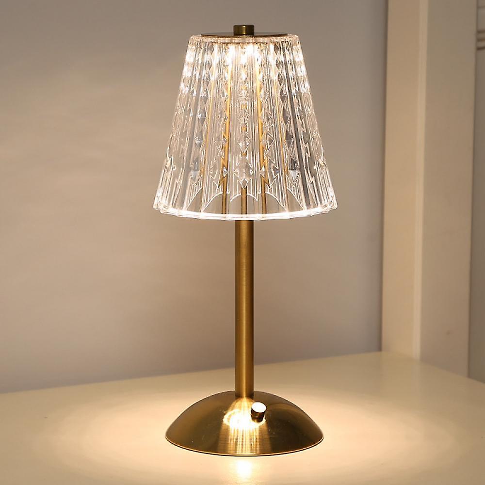 Table Lamp with Crystal Shade and Touch Control