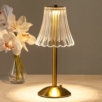 Table Lamp with Crystal Shade and Touch Control
