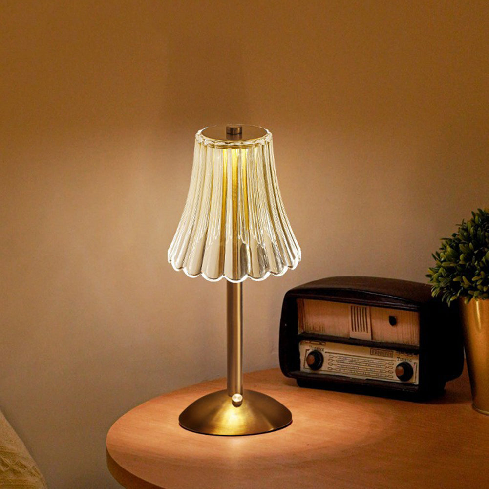 Table Lamp with Crystal Shade and Touch Control