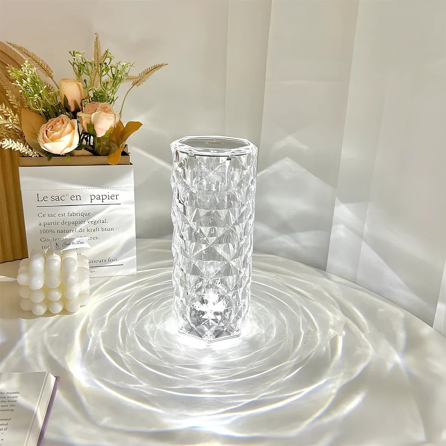 Lámpara de mesa con sensor táctil acrílico